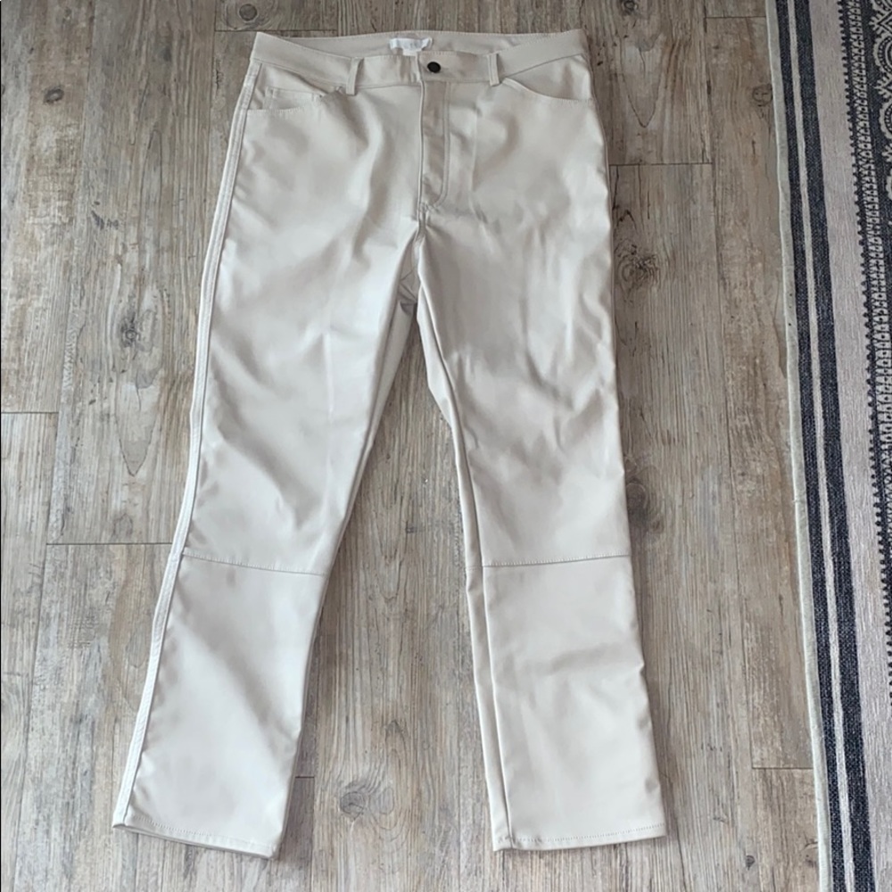 NWT Faux Tan Leather Pants